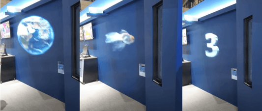 Panasonic can Create 3d Holograms using water - Silky Fine Mist technology