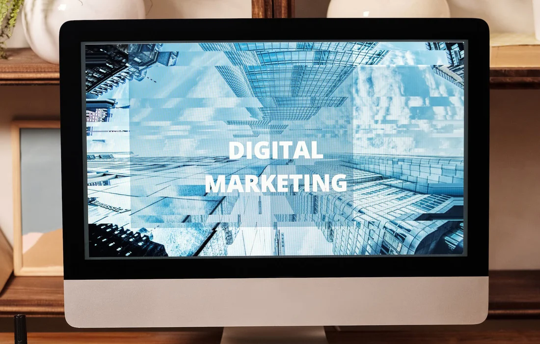 Digital Marketing on a computer screen